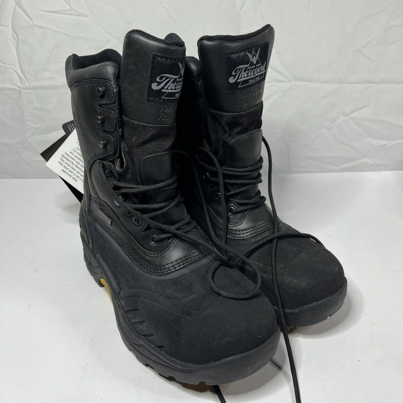 Product image for Thorogood 299 Men's 10M Winter Work Boots Waterproof Steel Toe Railroad Boots
