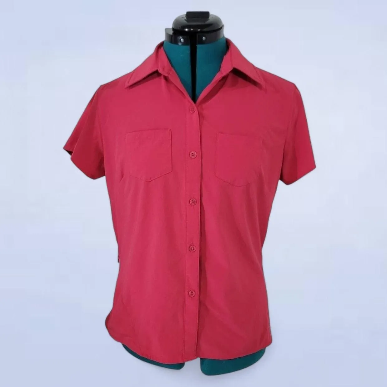 Product image for The North Face Reddish Pink Button Up T-Shirt - Size Small