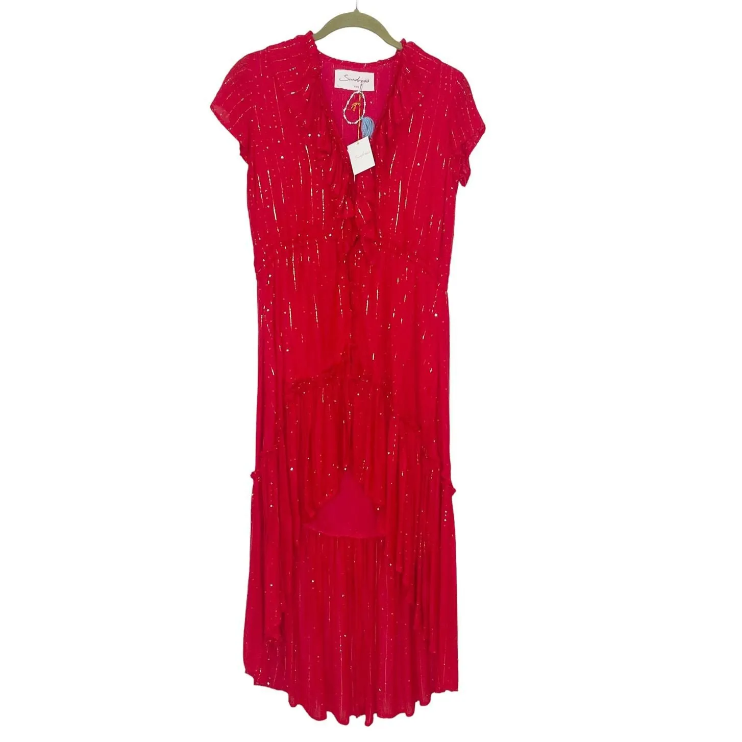 red and gold high low dress AMARRA 89475 main image 1