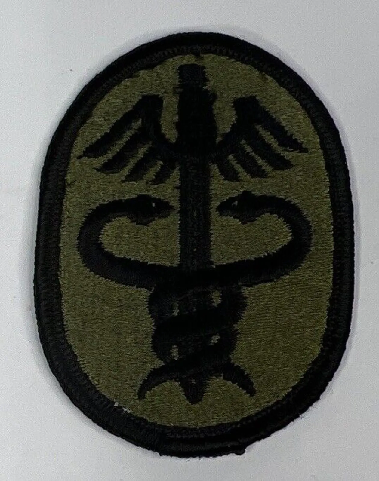 Product image for U.S.Army Health Services Command Insignia Shoulder Patch Black on green