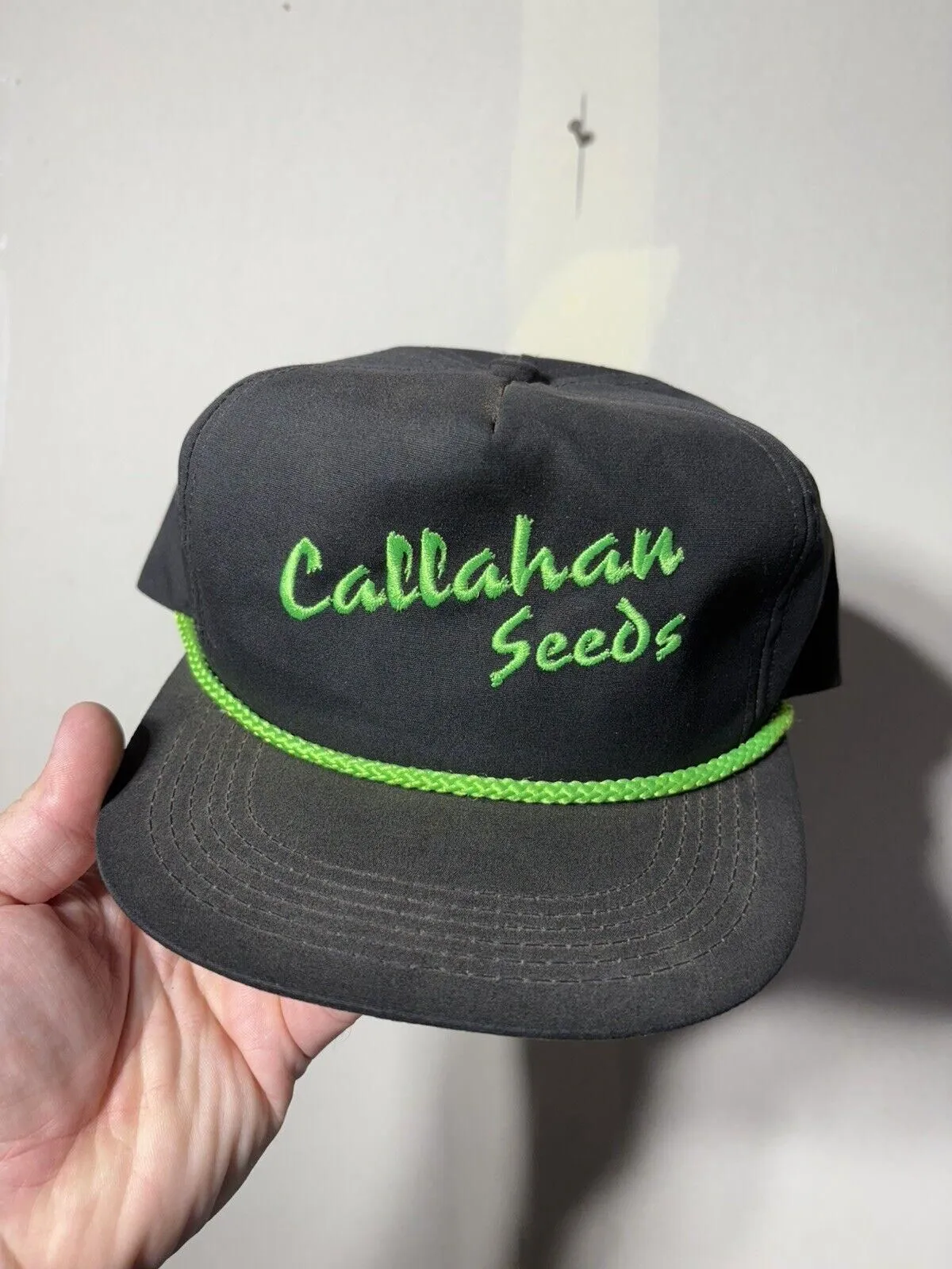 Product image for Vintage 80s 90s Callahan Seeds Black Green K-Products Snapback Cap Hat USA Made