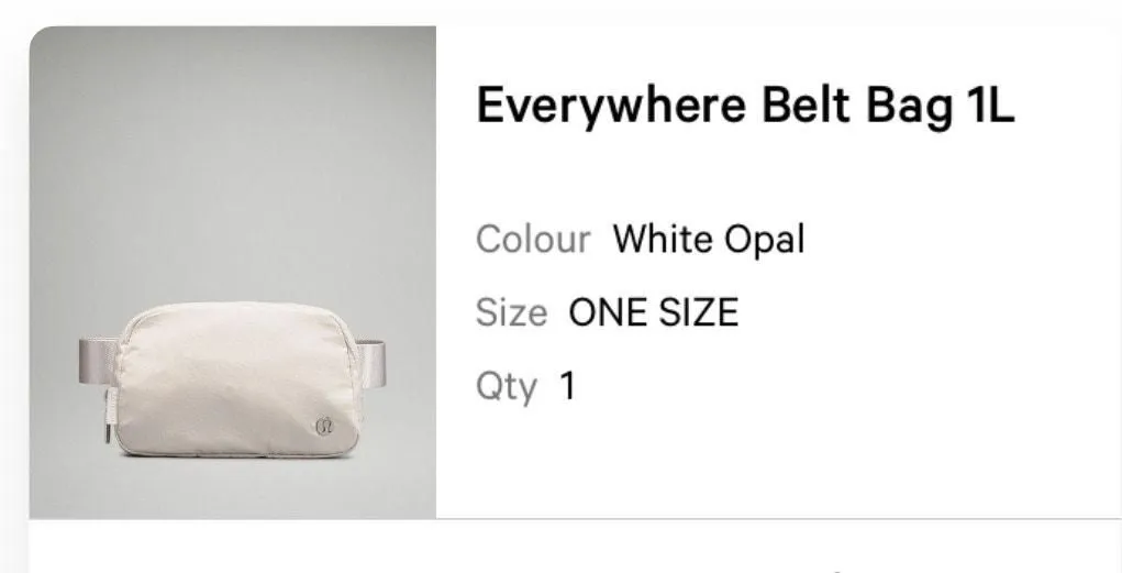 Product image for Lululemon everywhere belt bag white opal
