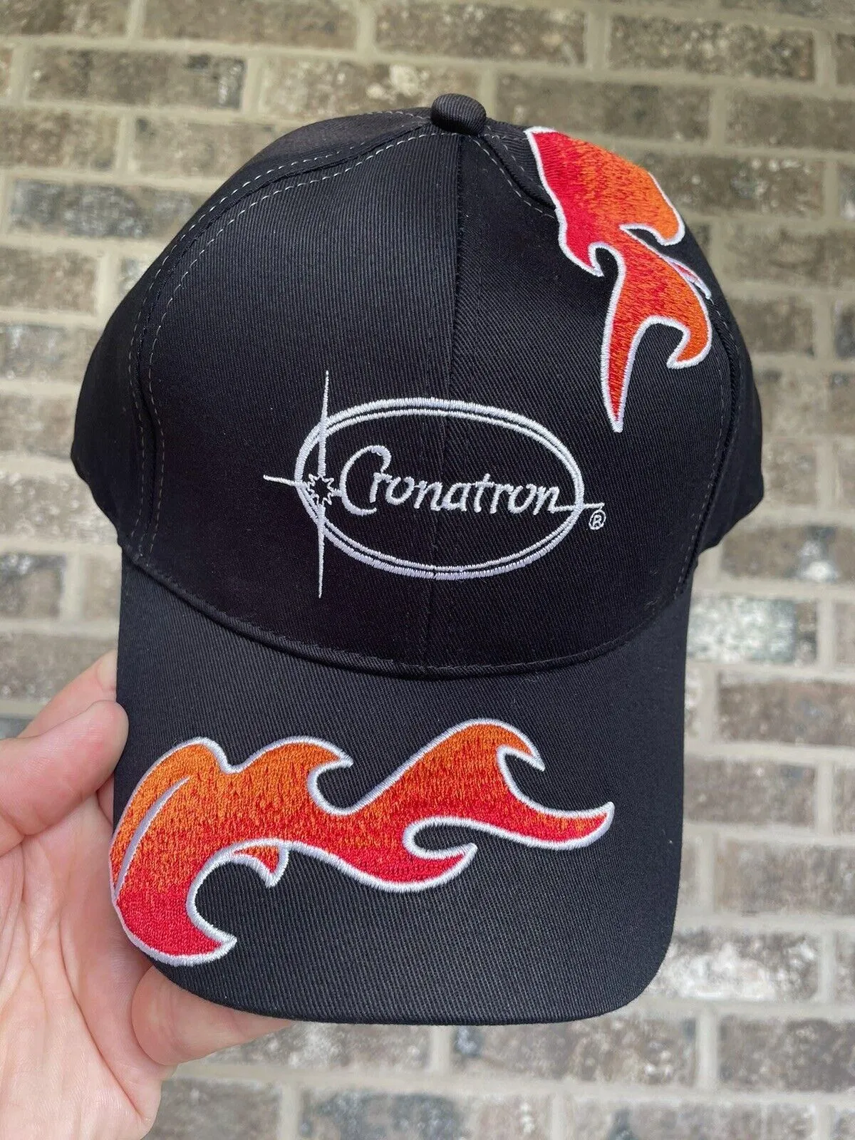 Product image for Cronatron Flame Strapback Hat W Gold Clasp Welding And Metal Work