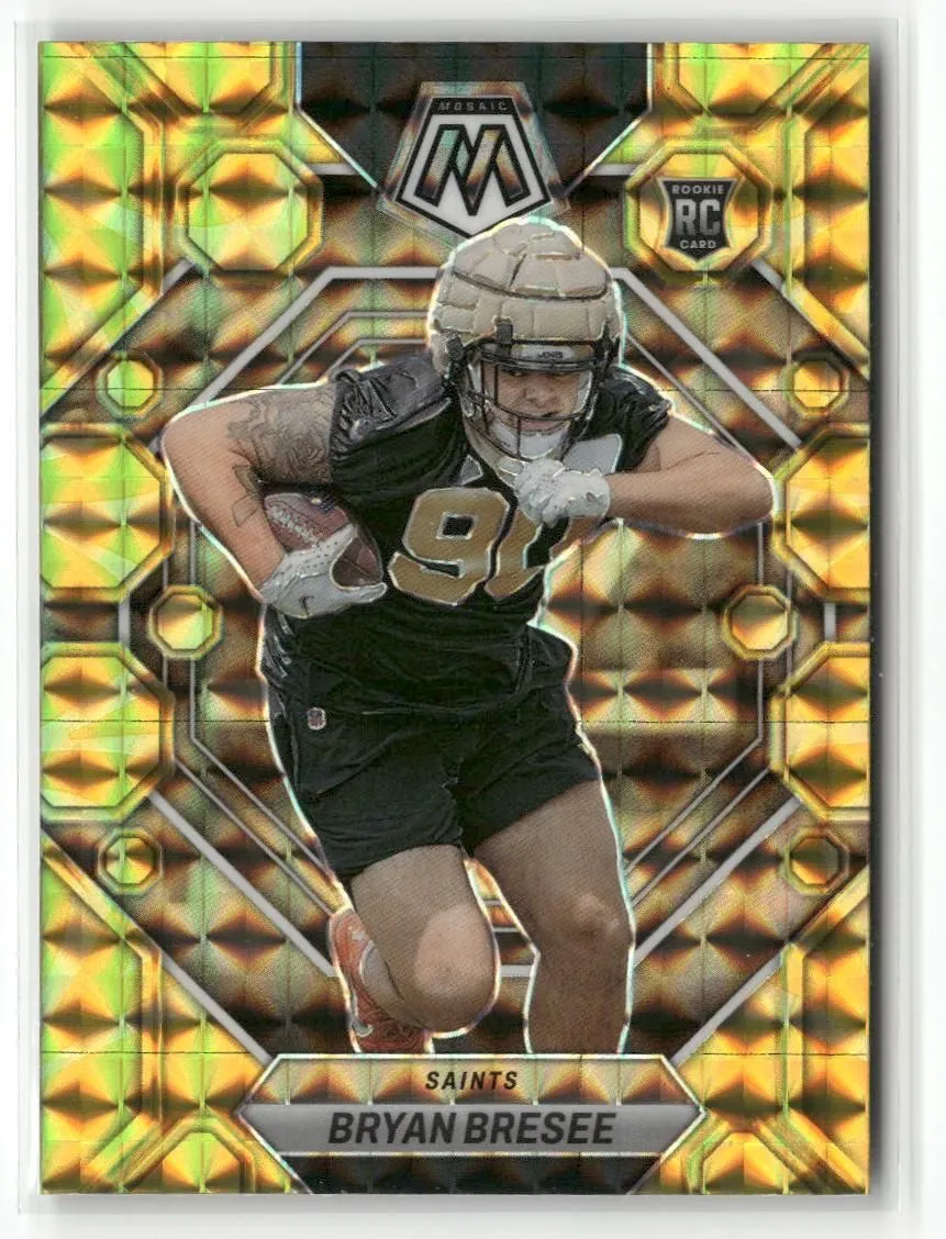Product image for 2023 Panini Mosaic #289 Bryan Bresee Reactive Yellow Mosaic