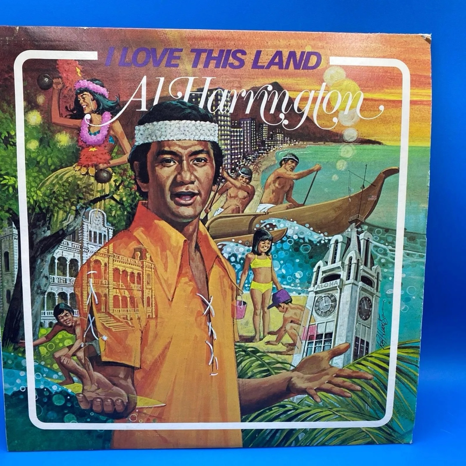 Product image for SIGNED Al Harrington (Hawaiian) LP "I Love This Land"  (C2)