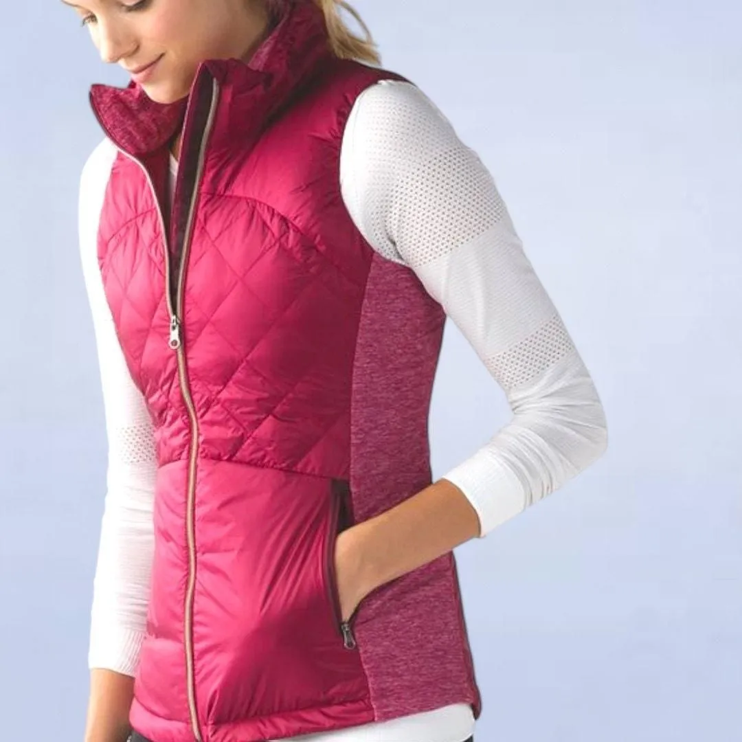 Product image for Lululemon Down For A Run Vest in Berry Rumble - Size 8
