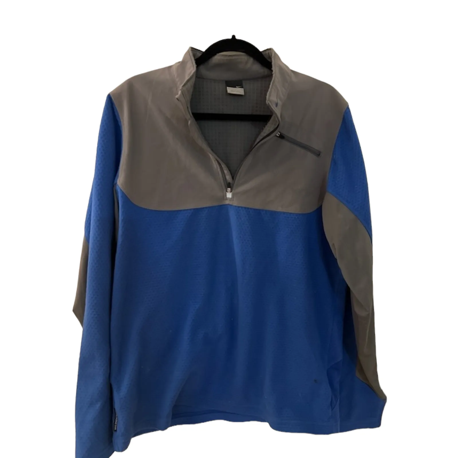 Product image for Nike Thermal Fleece Pullover SweatshirtZip Blue Gray L
