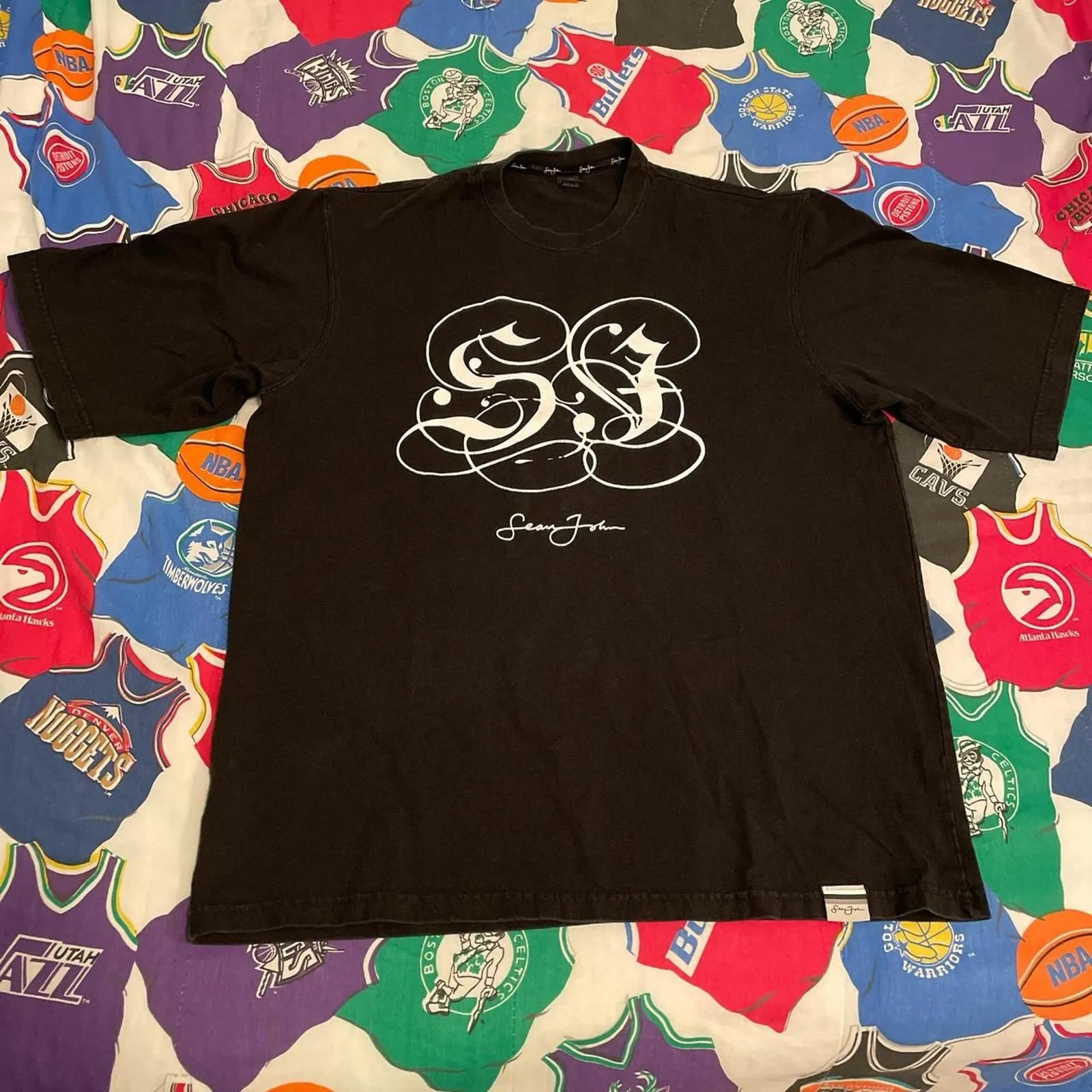Product image for Y2K Streetwear Sean John Designer New York Baggy Tee