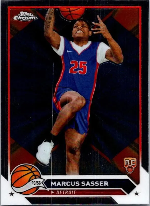 Product image for Topps Chrome Marcus Sasser #140 Rookie