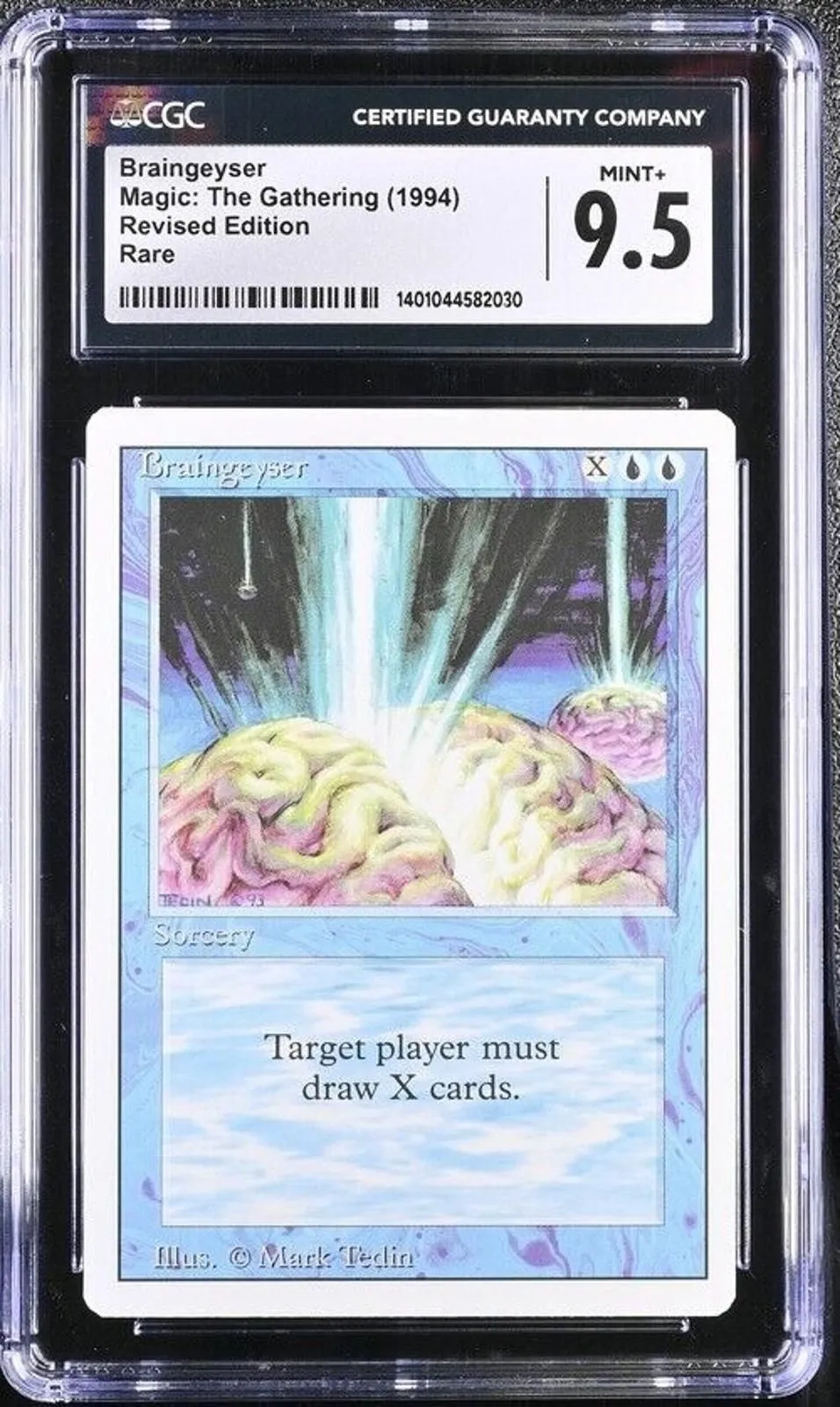 Product image for MTG Revised Braingeyser CGC 9.5 Mint + 1994