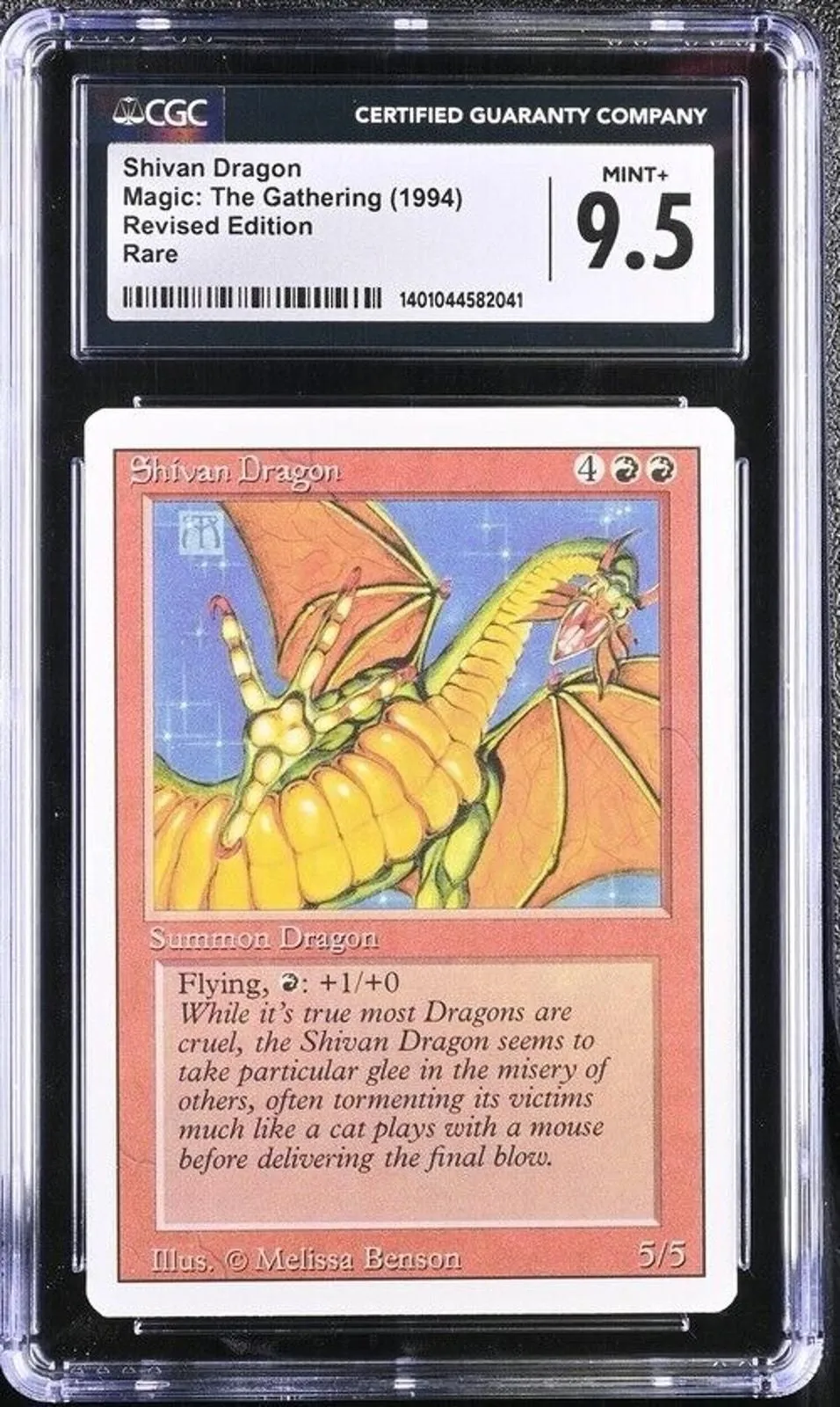 Product image for MTG Revised 3rd Edition Shivan Dragon CGC 9.5