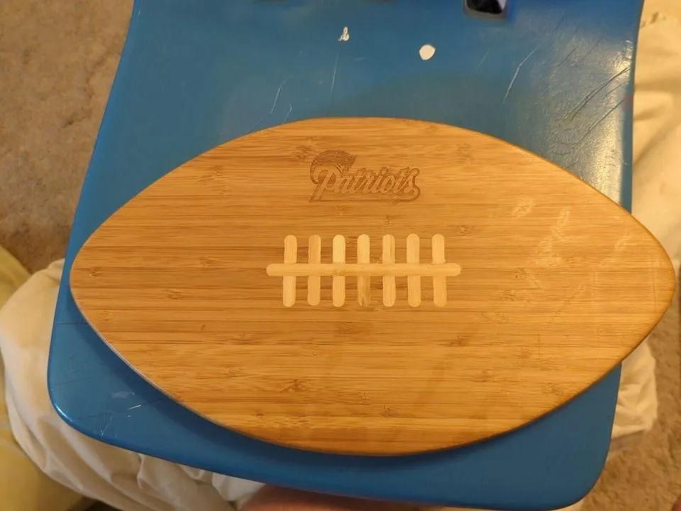 Product image for NFL New England Patriots Football Shaped Cutting Board