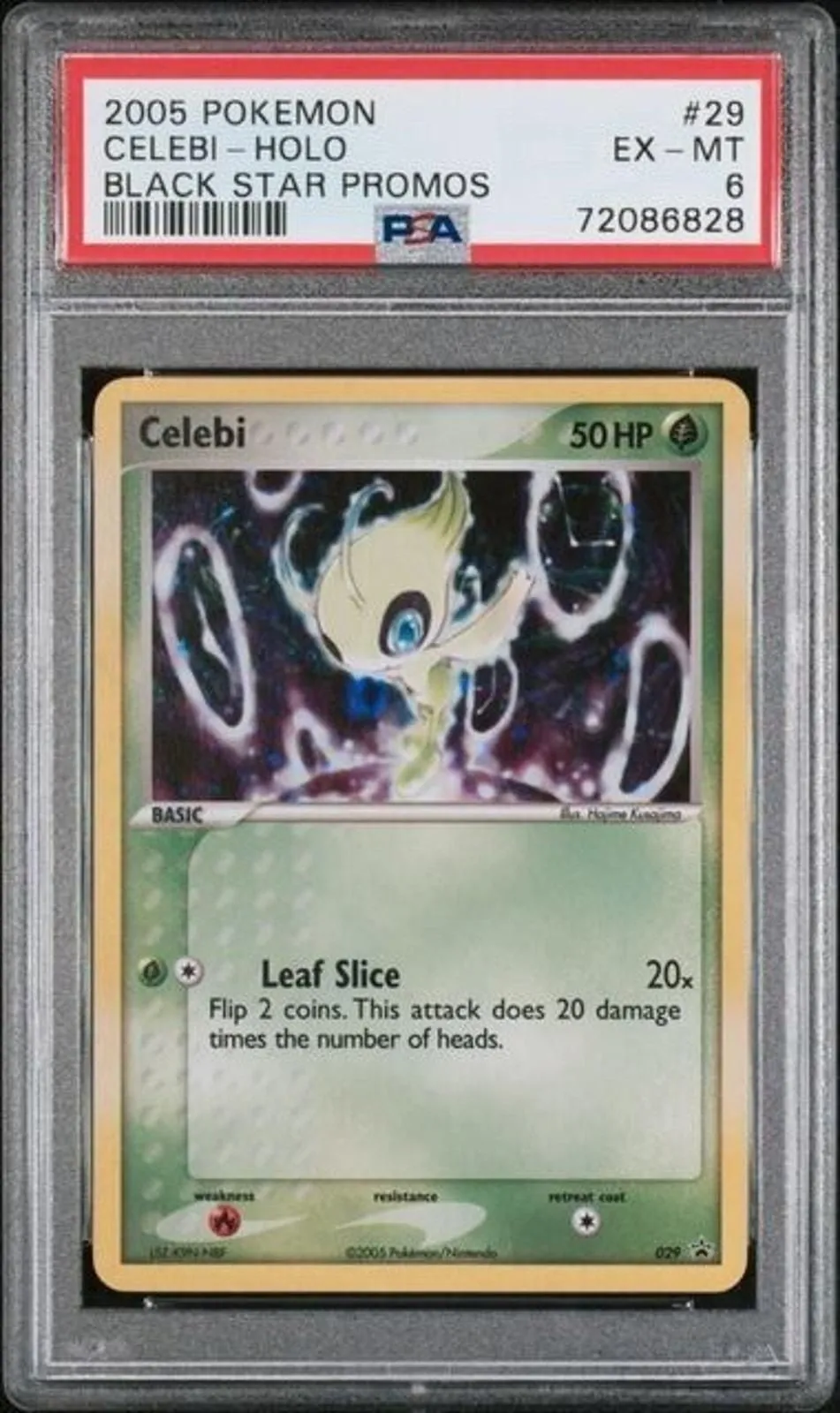 Product image for 2007 Pokemon CELEBI - 029 - Promo - Holo - PSA 6