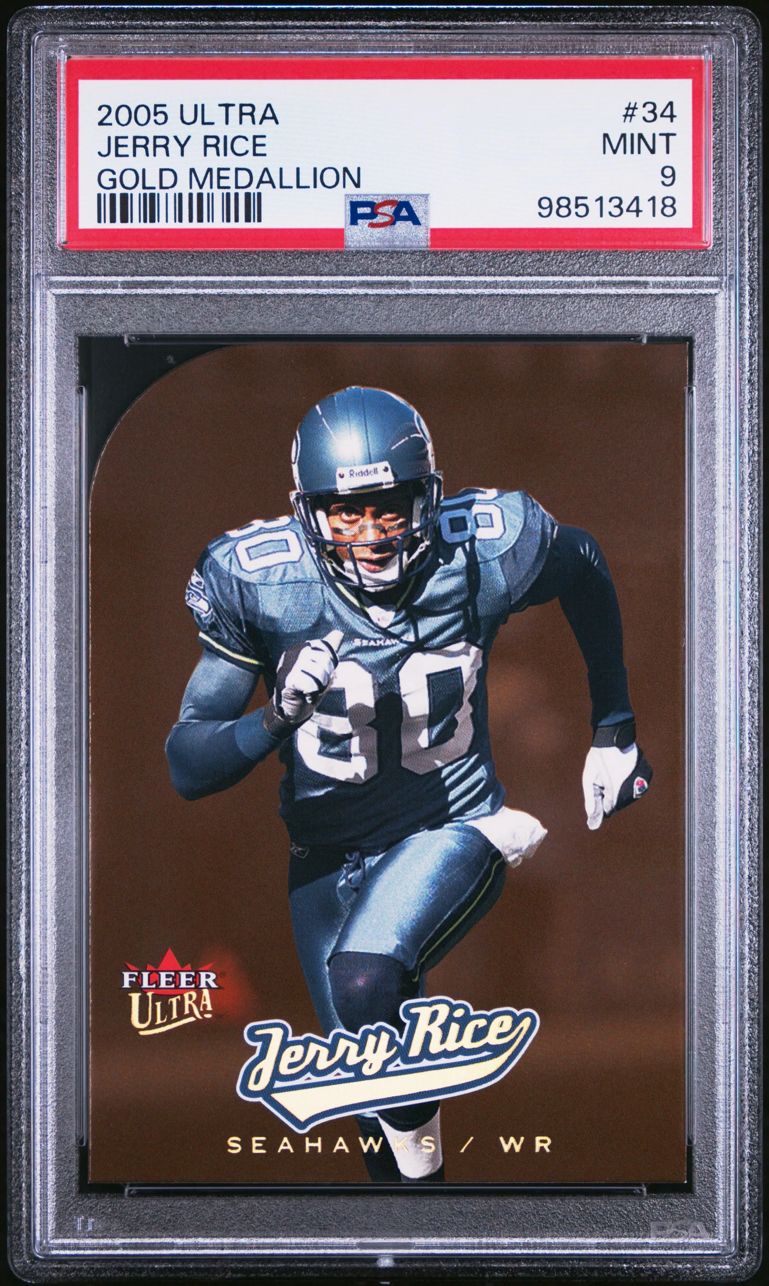 Product image for 2005 Ultra Jerry Rice Gold Medallion PSA 9