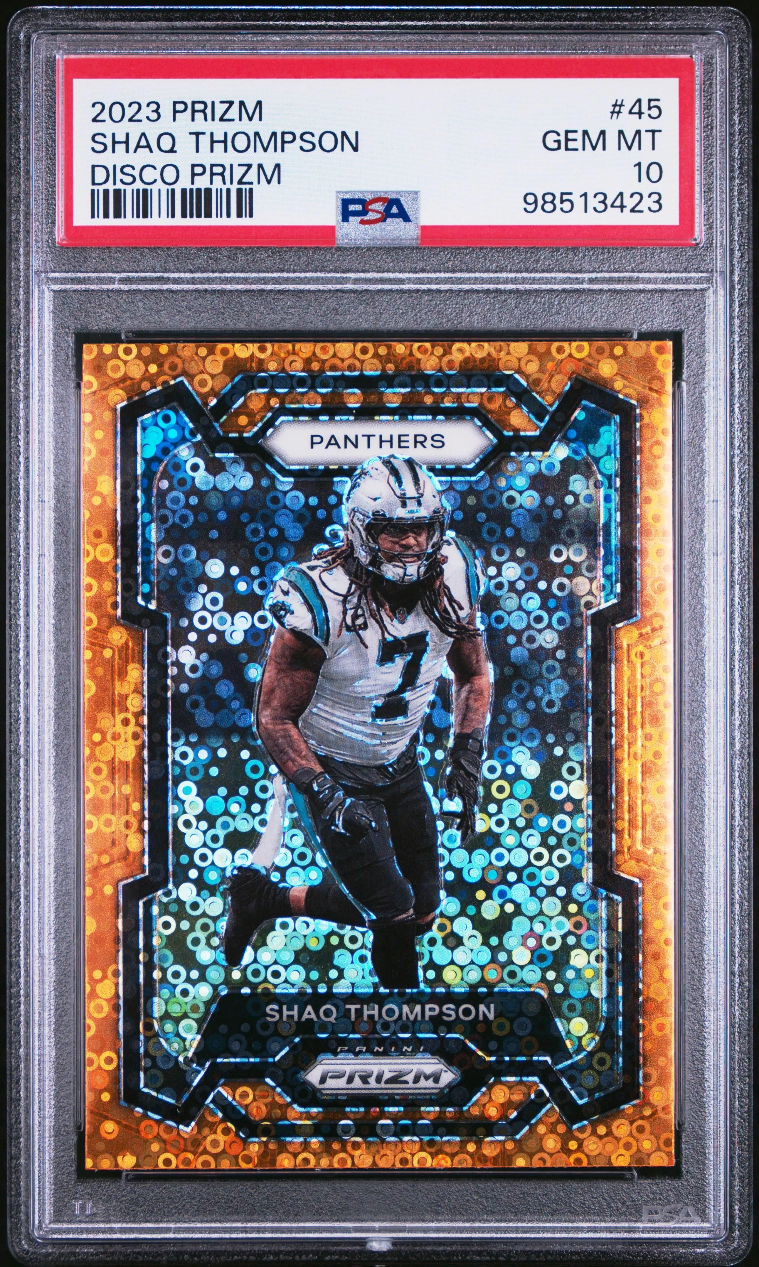 Product image for 2023 Panini Prizm Shaq Thompson Disco PSA 10