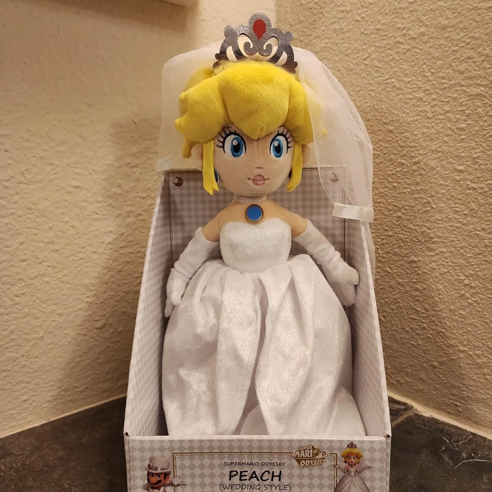 open lace back dress Super Mario Odyssey Mario & Peach Wedding Set W34 5 x D18 x H40cm Plushie  OD04 main image 0