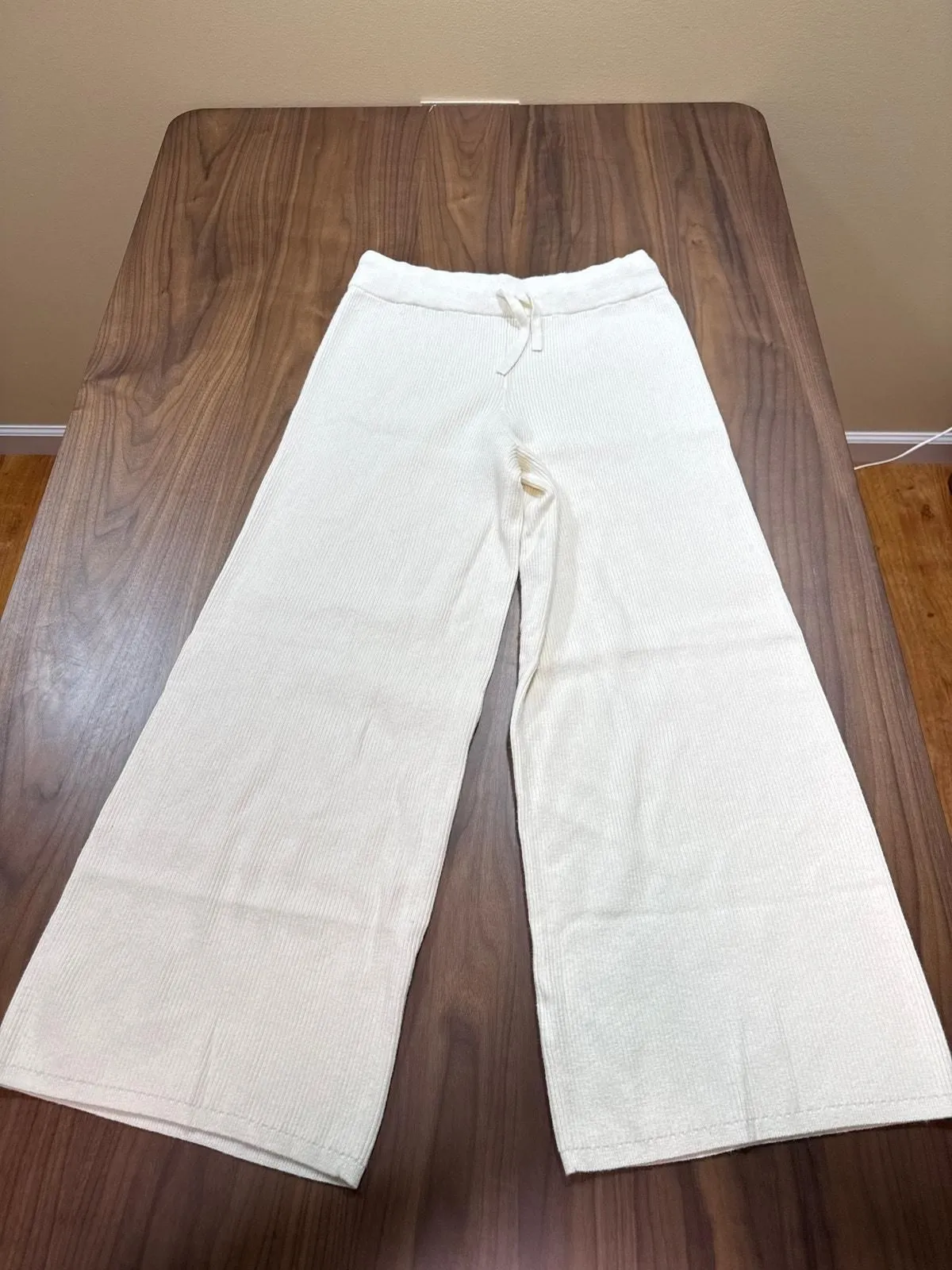 Product image for Wool-Cashmere Wide-Leg Sweater PantPolo Ralph Lauren NWOT Large