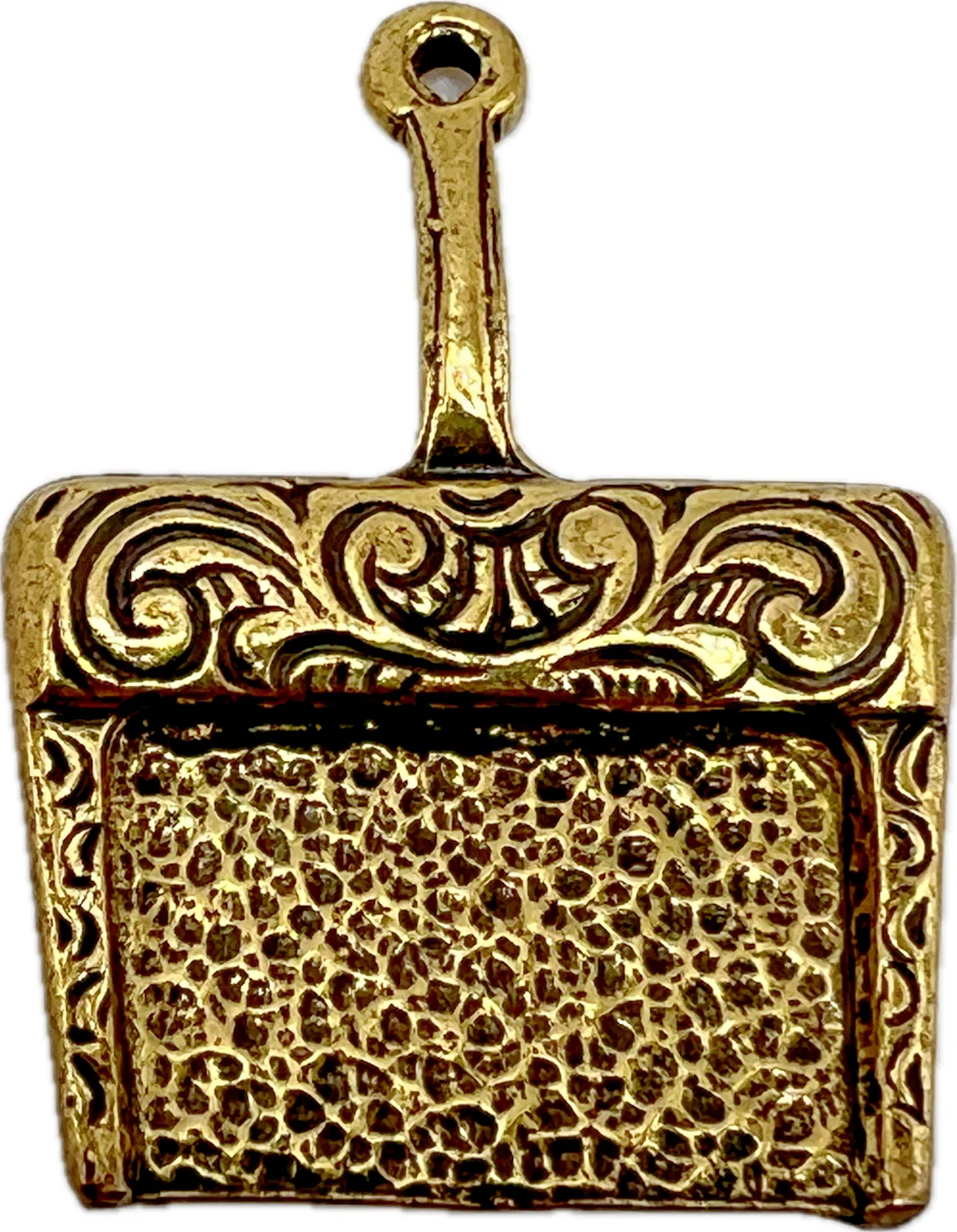 Signed Robert ZENTALL Vintage Crumb Catcher Dust Pan BROOCH Pin