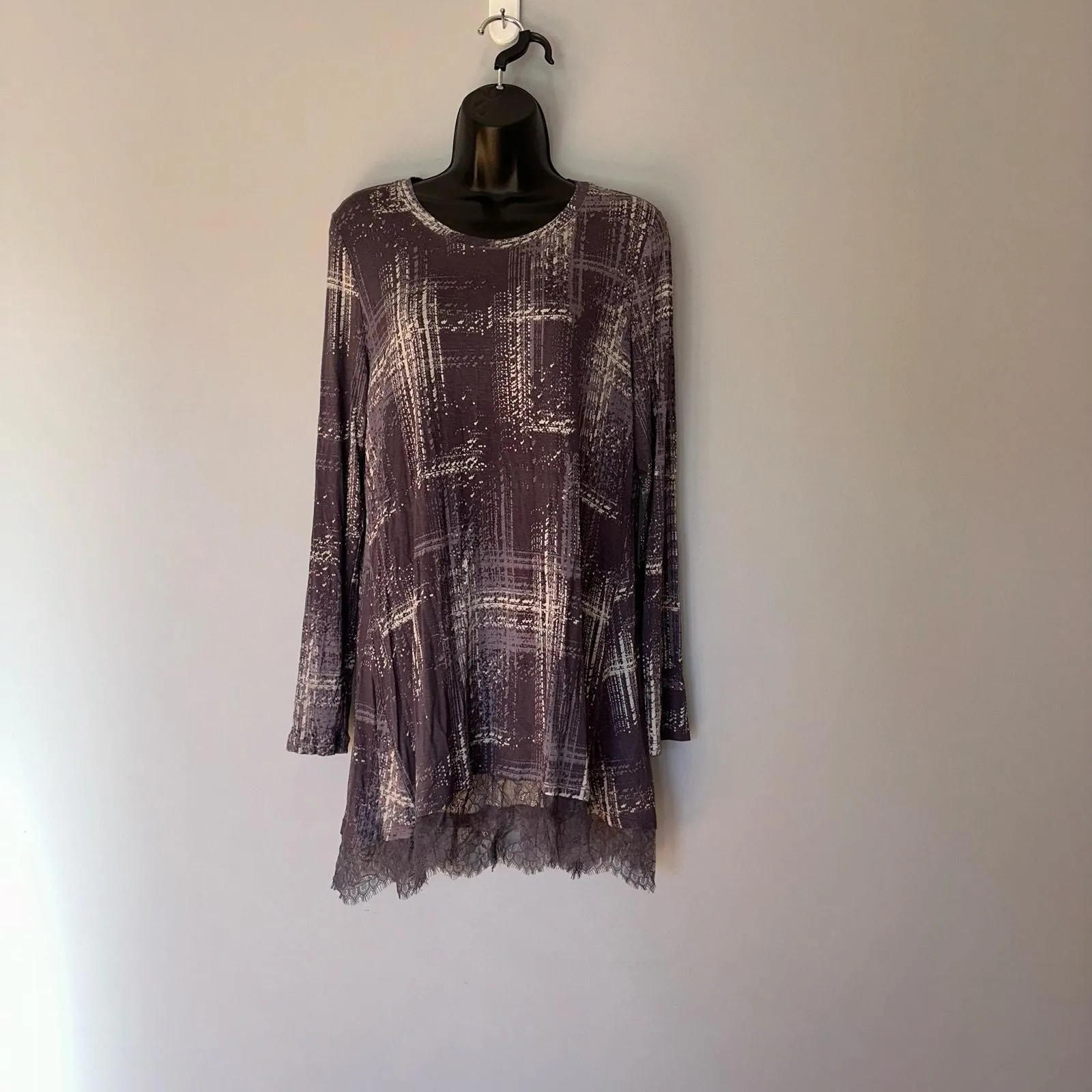 Product image for LOGO by Lori Goldstein Women's Top Pullover Long Sleeve Rayon Stretch Size M
