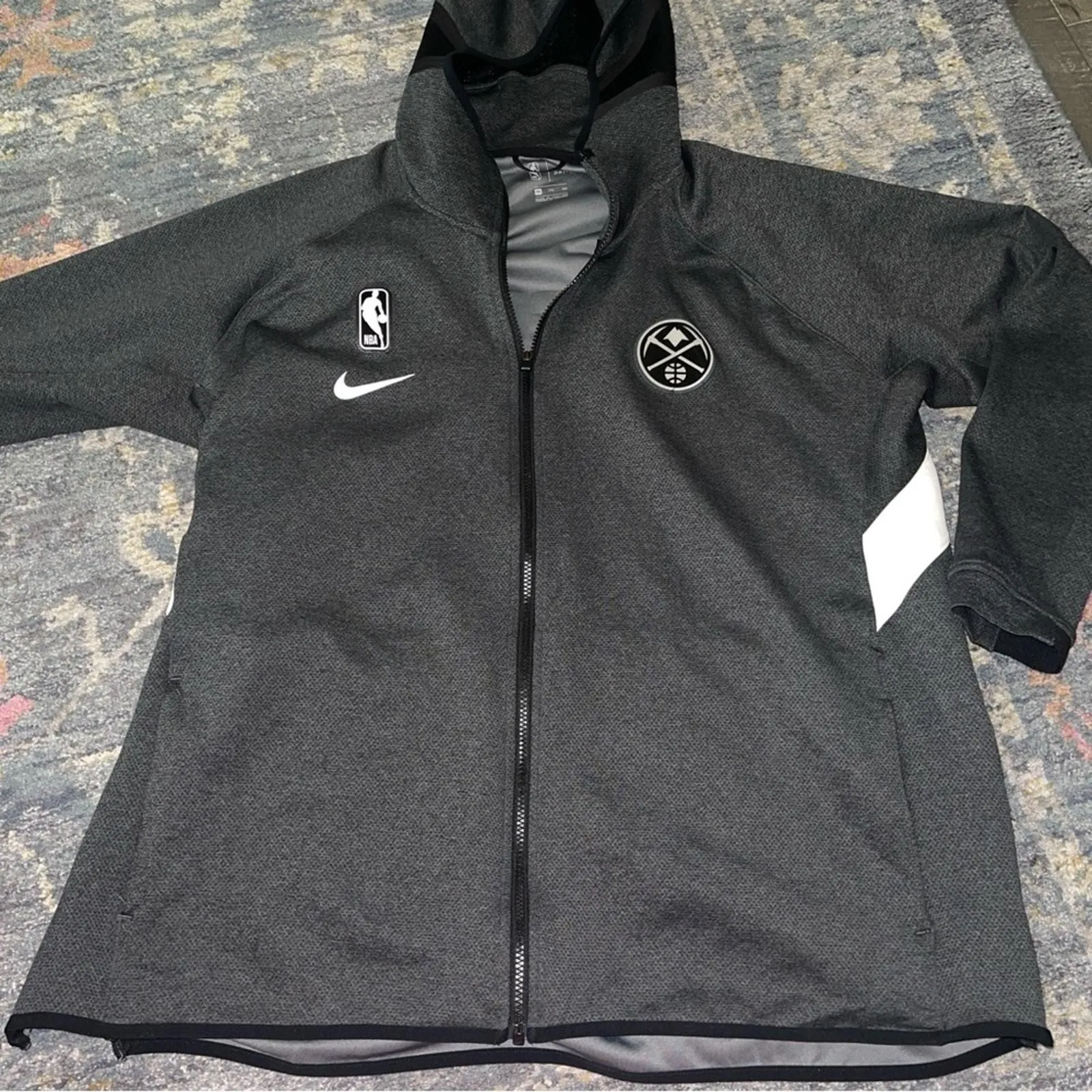 Product image for Nike NBA Denver Nuggets Showtime Zip Up Performance Jacket Big Tall 3XL