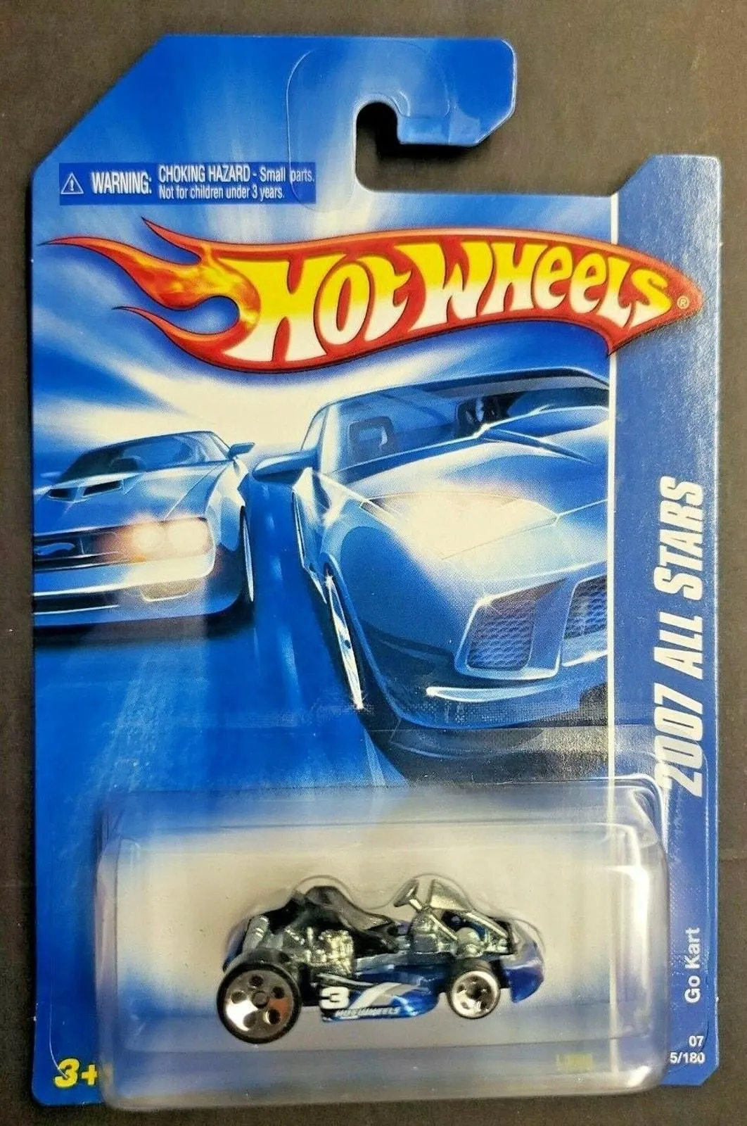 Product image for 2007 Hot Wheels #135 Go Kart All Starts Hot Wheels 3 Blue HW12