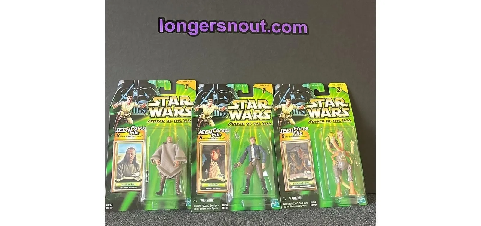 Product image for Star Wars - Power of the Jedi (POTJ): LOT of 3 boxed-figures.