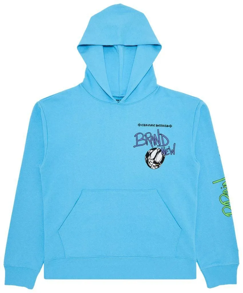 Product image for CHROME HEARTS MATTY BOY 'BRAIN NEW' BLUE HOODIE XXL