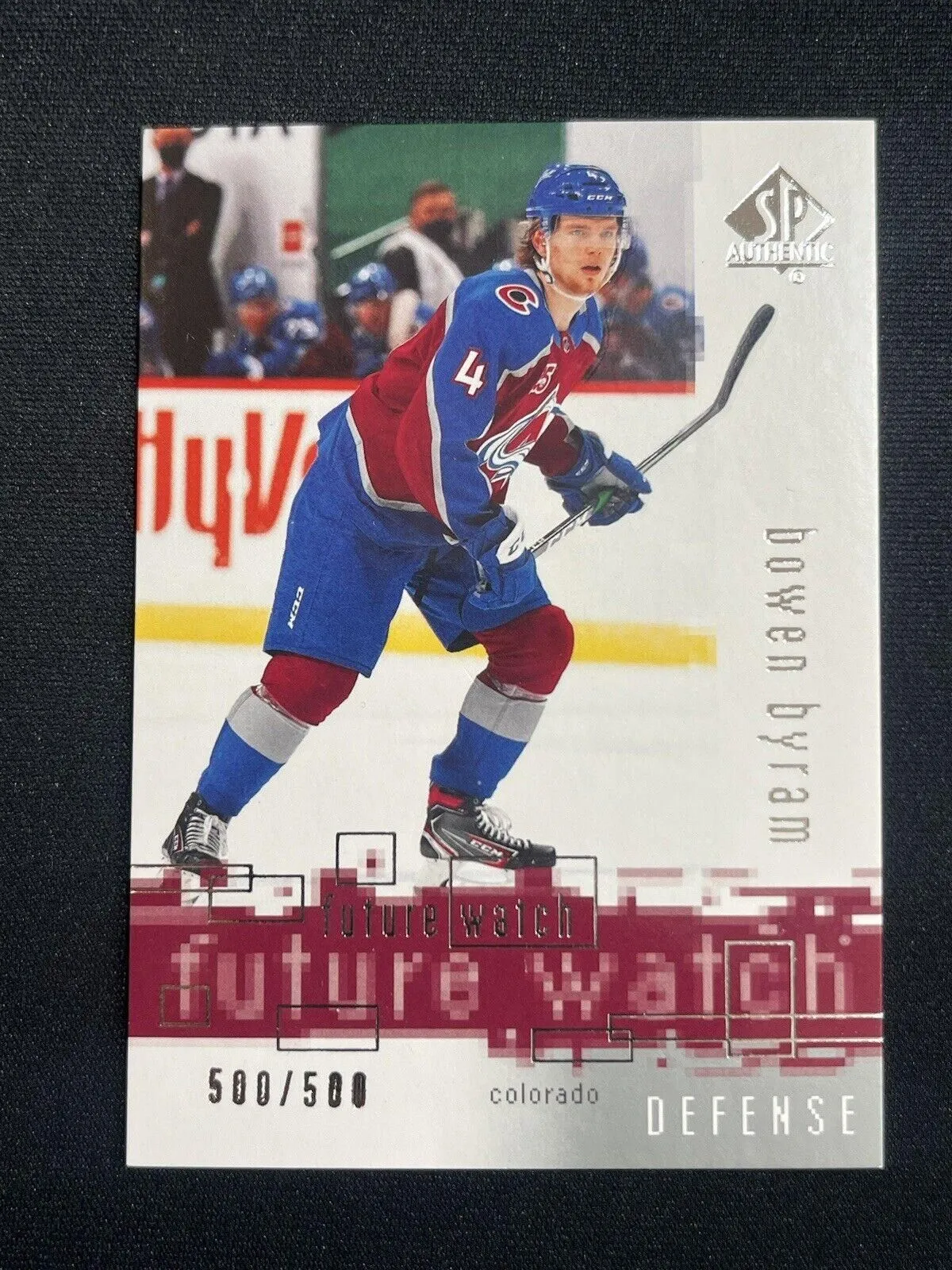 Product image for Bowen Byram Last Print #500 /500 Rookie Future Watch Retro SPA Hockey Card