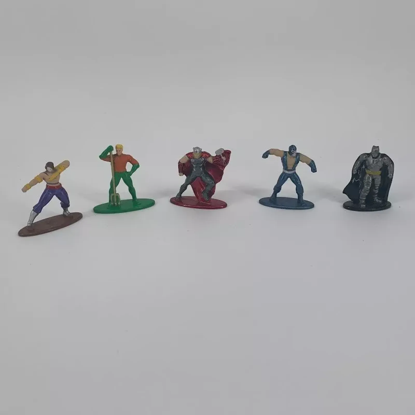 Product image for Marvel, DC Comics, Capcom Nano Metalfigs Thor Batman Bane Aquaman Diecast Mini