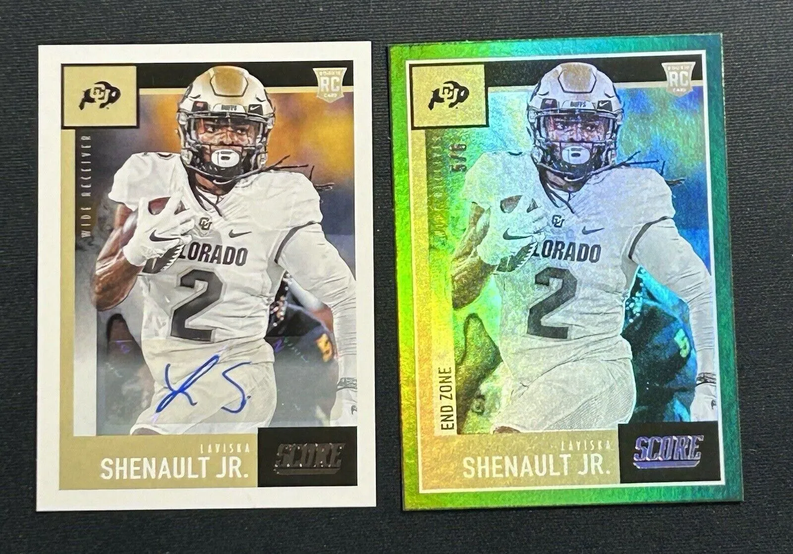 Product image for 2x ROOKIE Laviska Shenault Jr /6 + Base Autograph Score 2020 Football Card 435