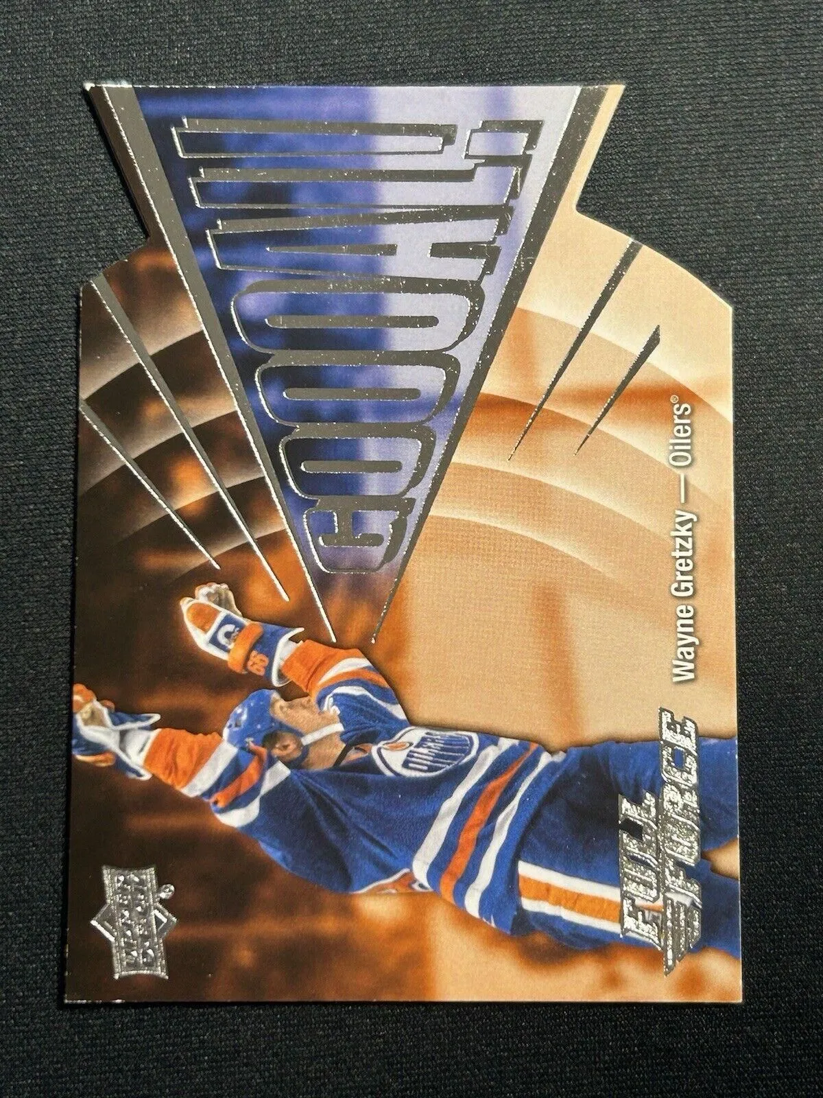 Product image for Wayne Gretzky Full Force Goal Die-cut 2015-16 Insert Hockey Card Oilers