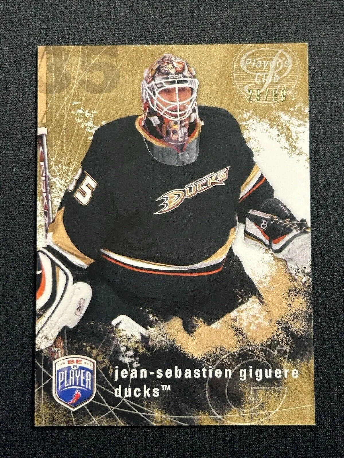 Product image for Jean Sebastien Giguere /99 made BAP Players Club Be A Player 07-08 Hockey Card 2