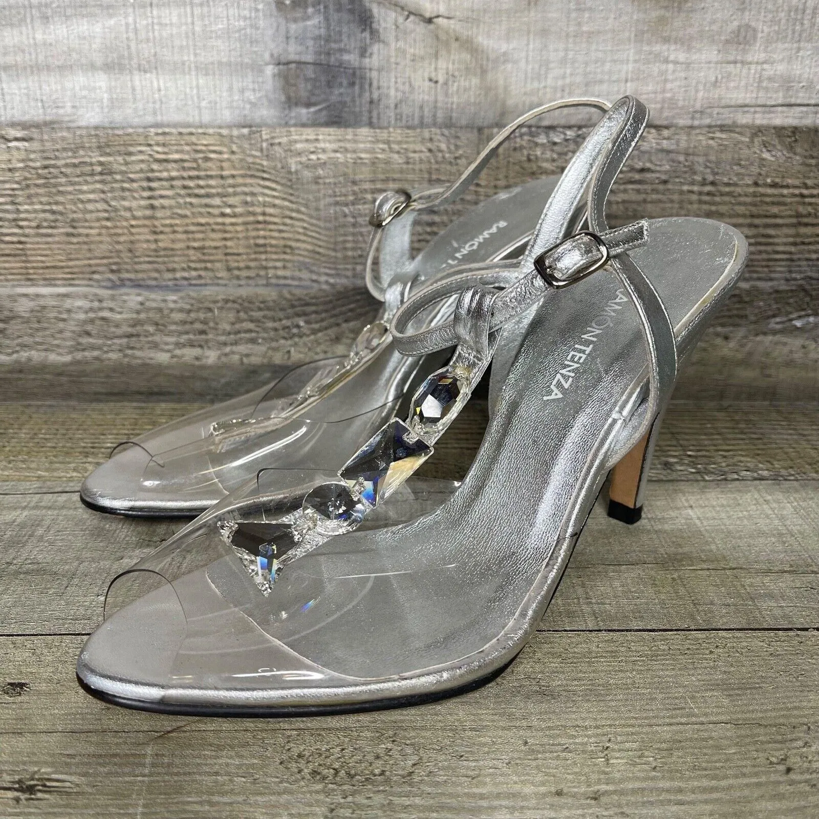 Product image for Ramon Tenza Heels Size 7 1/2M Silver