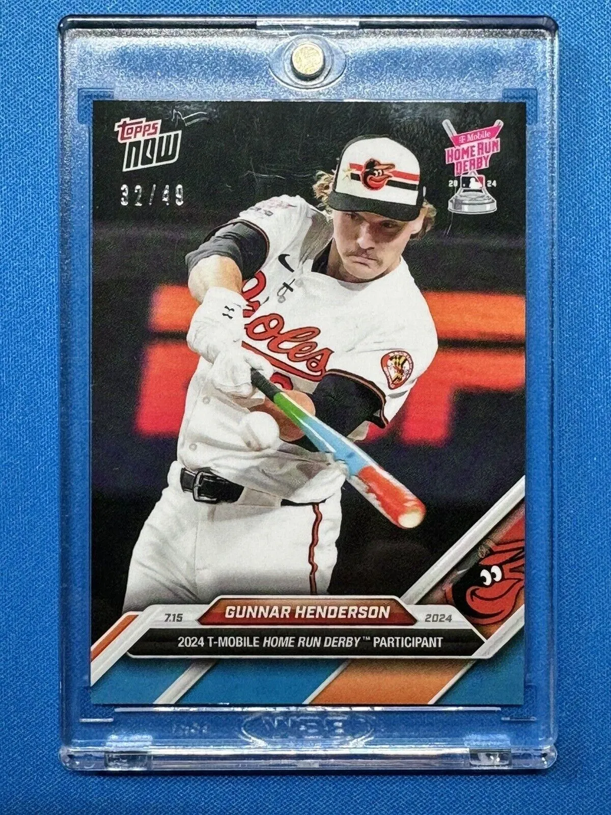 Product image for Gunnar Henderson 2024 MLB TOPPS NOW Blue Card #426 SP 32/49 HR DERBY