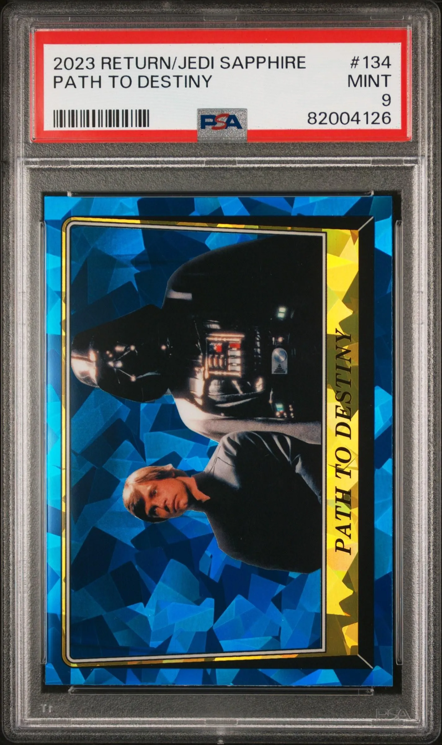 Product image for 2023 Chrome Sapphire Star Wars Return Of The Jedi Path To Destiny #134 PSA 9