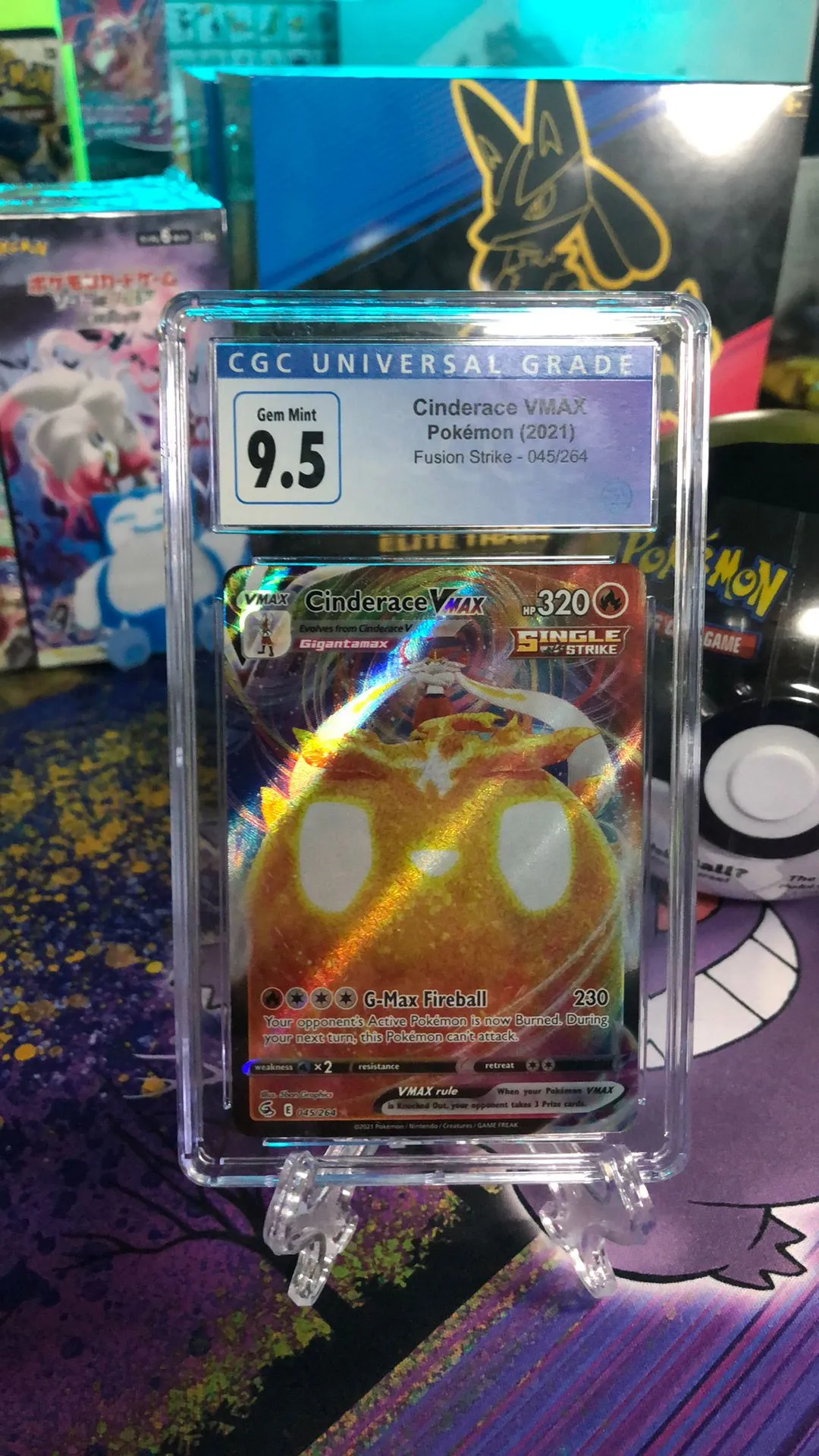 Product image for CGC 9.5 Cinderace VMAX (Fusion Strike)