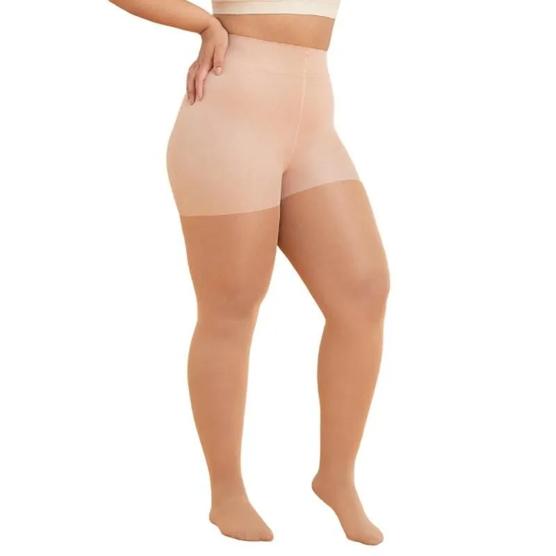 Product image for Shapermint Tear-Proof Shaping Tights in Latte, Size L
