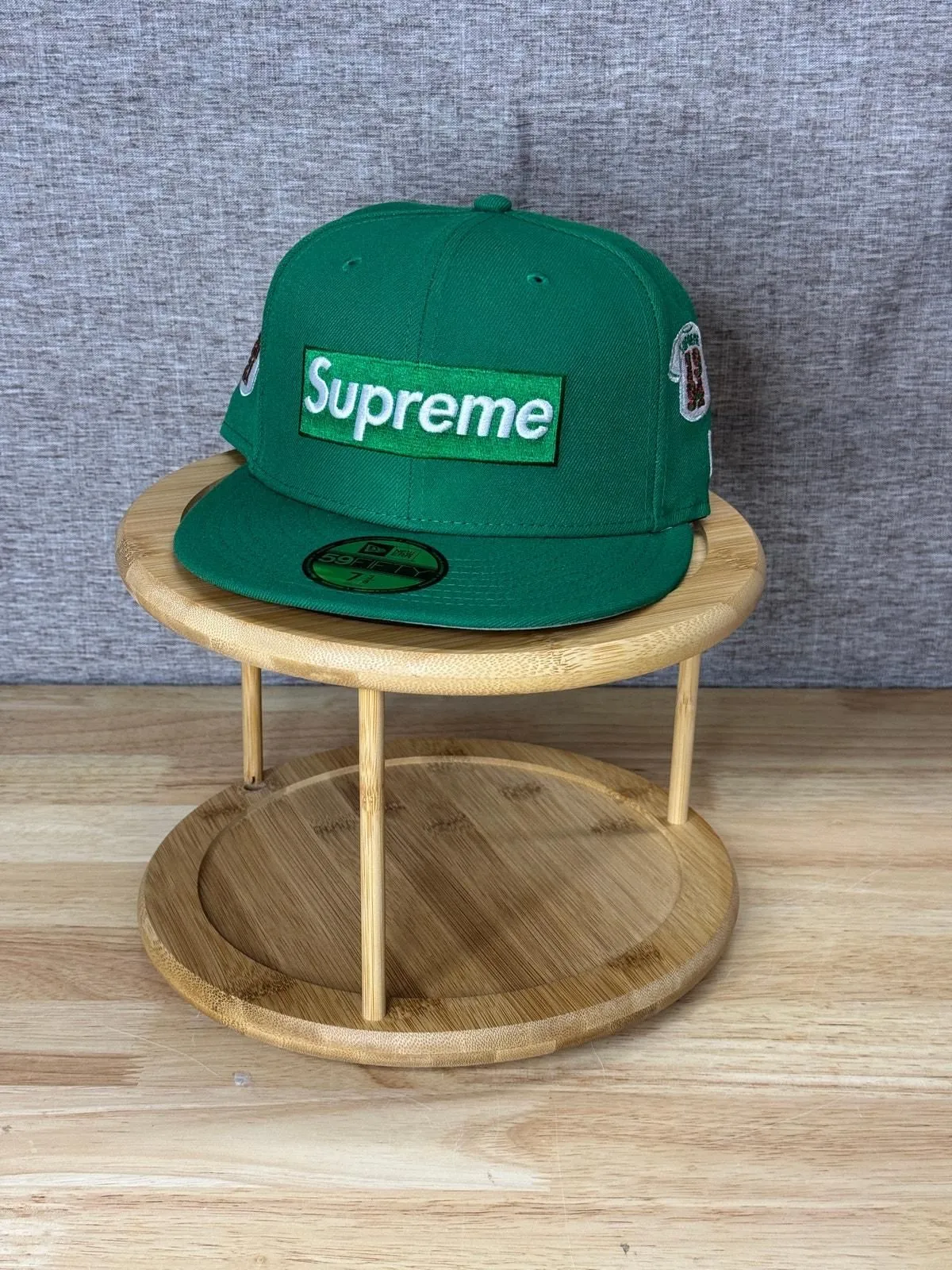 Supreme Green New Era Jersey Box Logo Fitted Hat 7 3/8 · Whatnot 