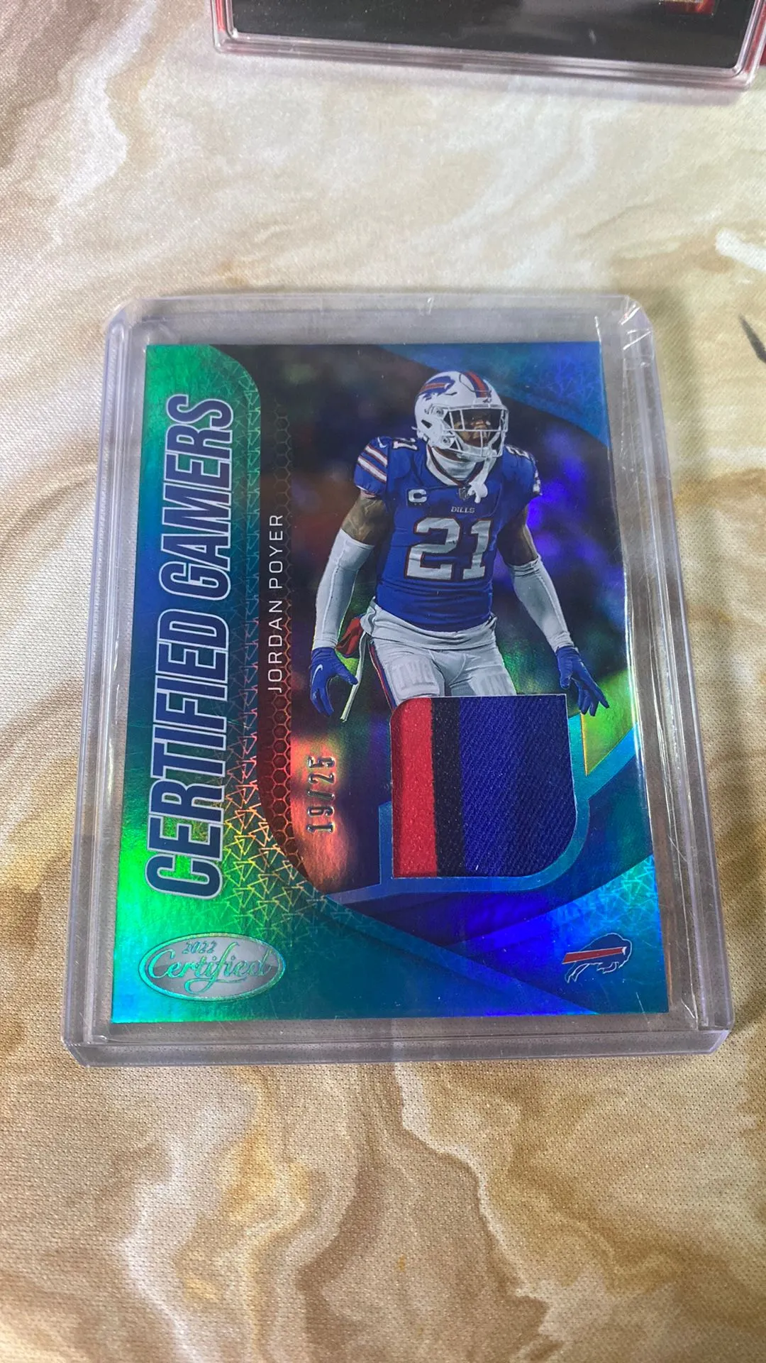 Product image for Jordan Poyer game worm patch /25