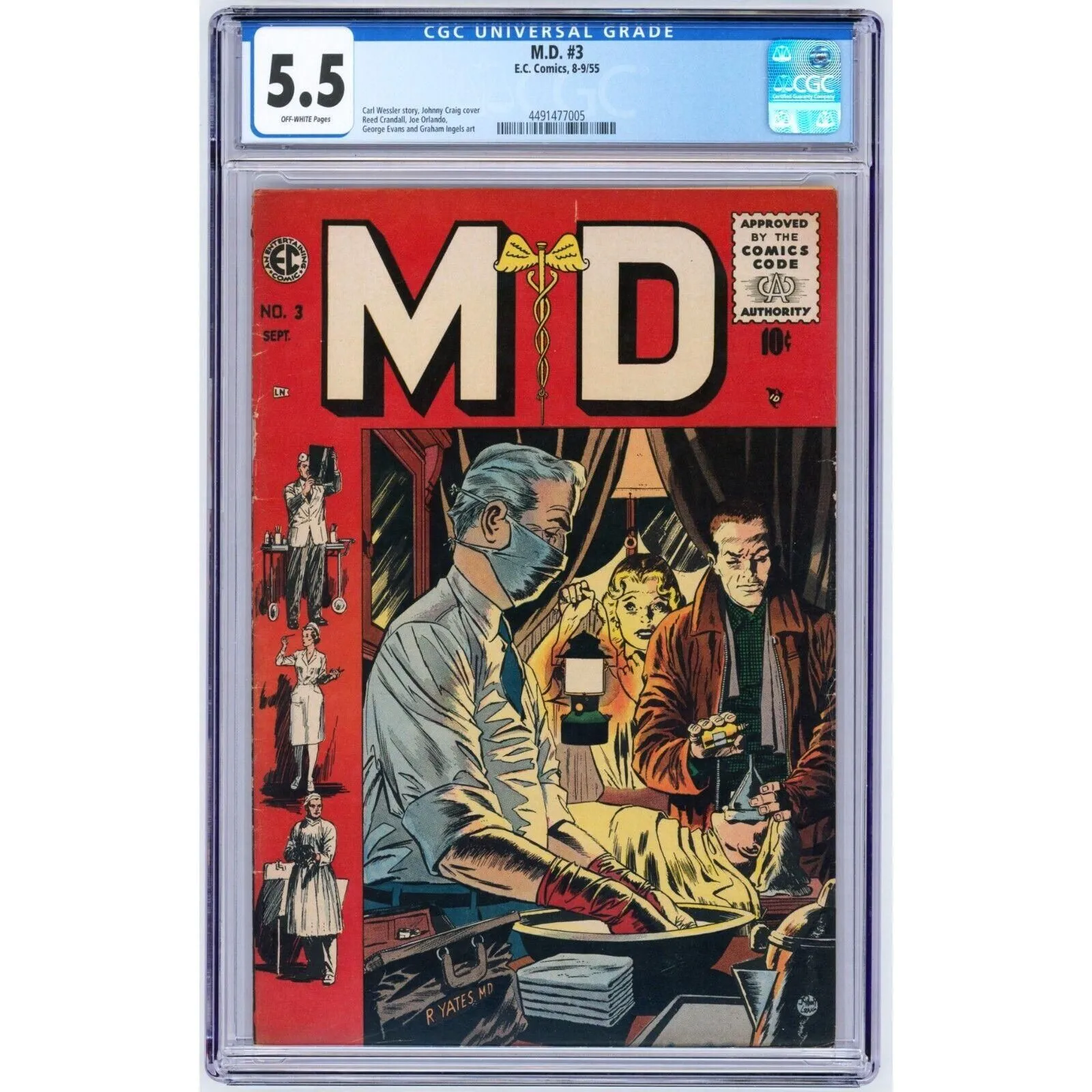 Product image for M.D. #3 1955 E.C. Comics CGC 5.5