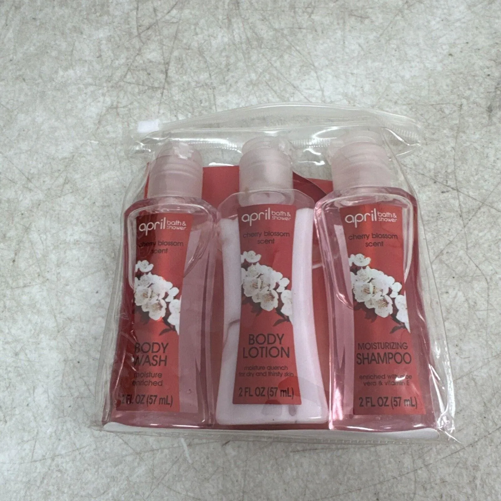 Product image for April Bath & Shower Gift Set Cherry Blossom Body Wash, Lotion, & Shampoo
