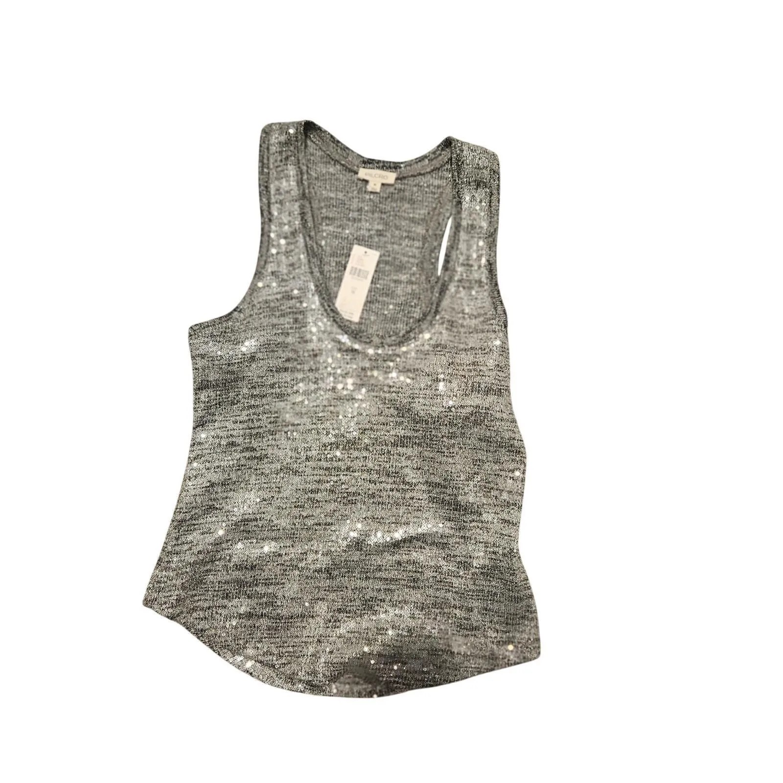 Product image for Pilcro Metallic Knit Racerback Tank - Size Medium