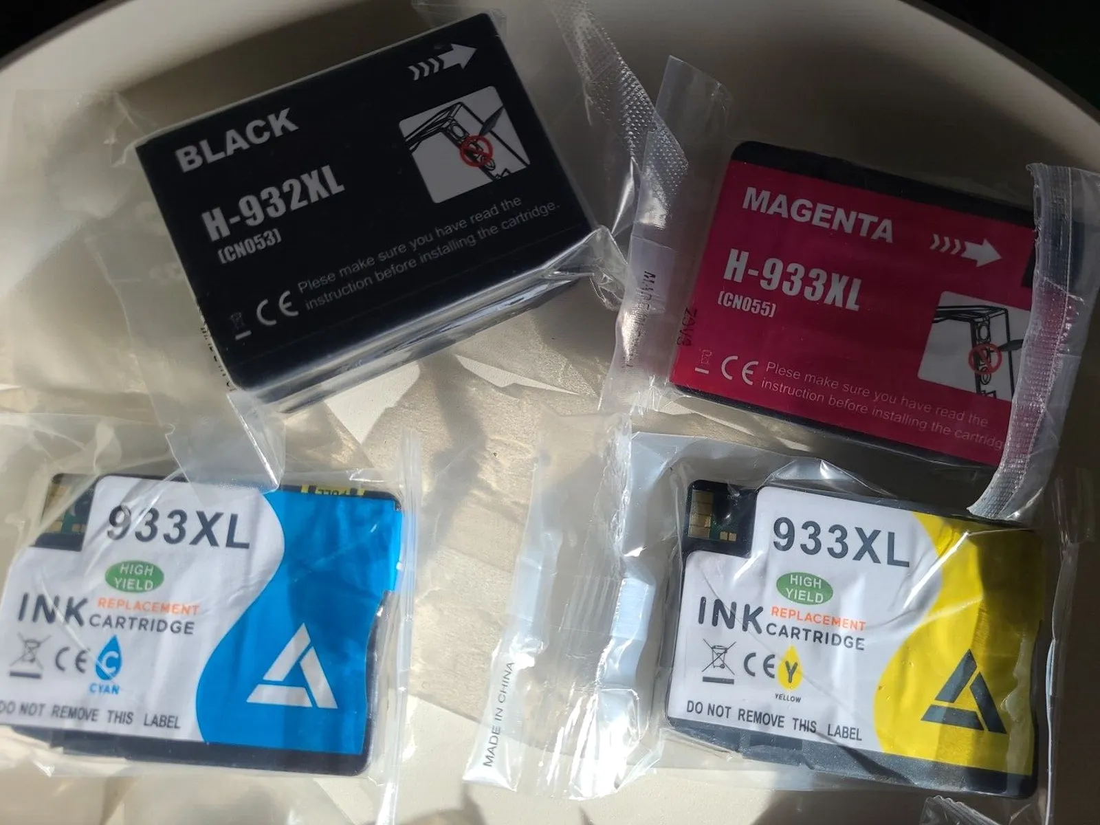 Product image for Replacement HP 932XL 933XL Ink Cartridge Set for Officejet 7510 OfficeJet 6100