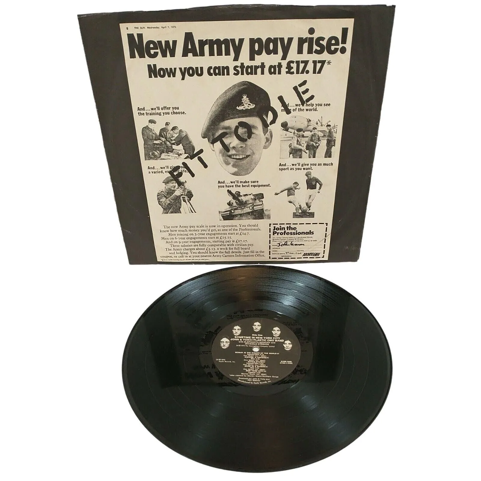 Product image for John & Yoko Plastic ONO Band Some Time in New York City Apple 1972