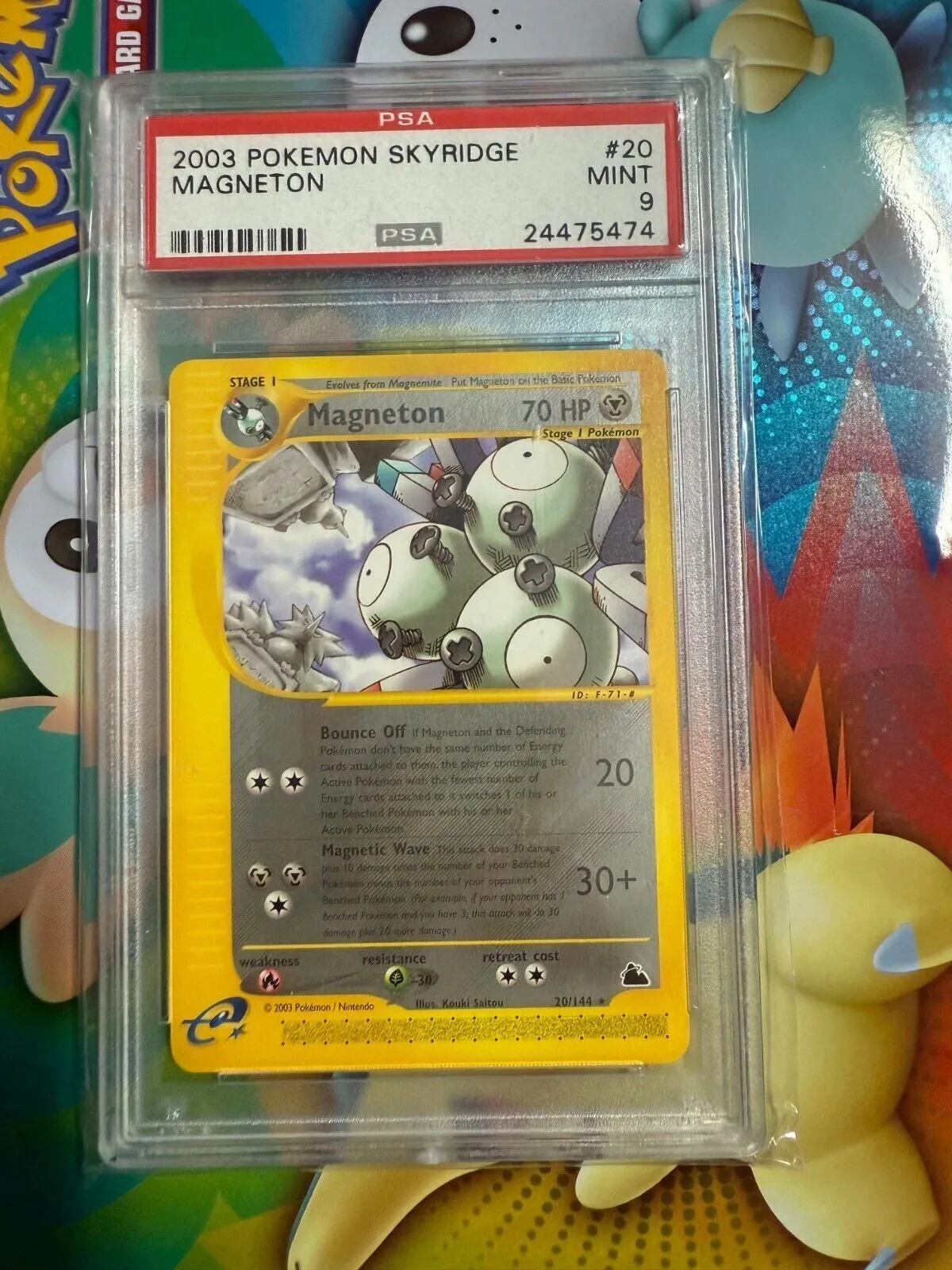Product image for Pokemon PSA 9 MINT Magneton 19/144 Skyridge Non-Holo 1999 E Reader
