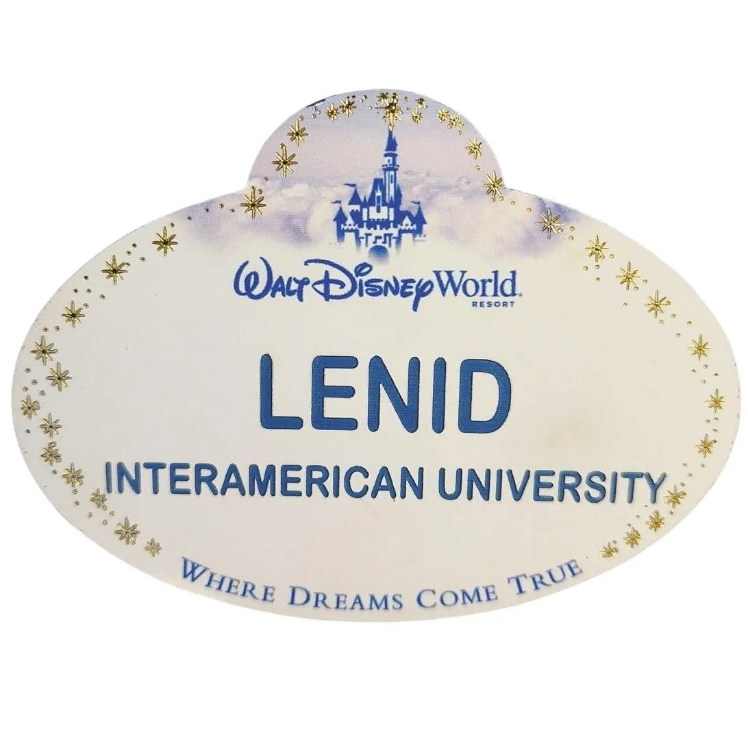 Product image for Disney Parks Cast Member Badge Lendi White Gold Stars