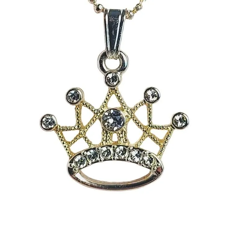 Product image for Disney Parks Kingdoms & Castles Crown Tiara Necklace Silver