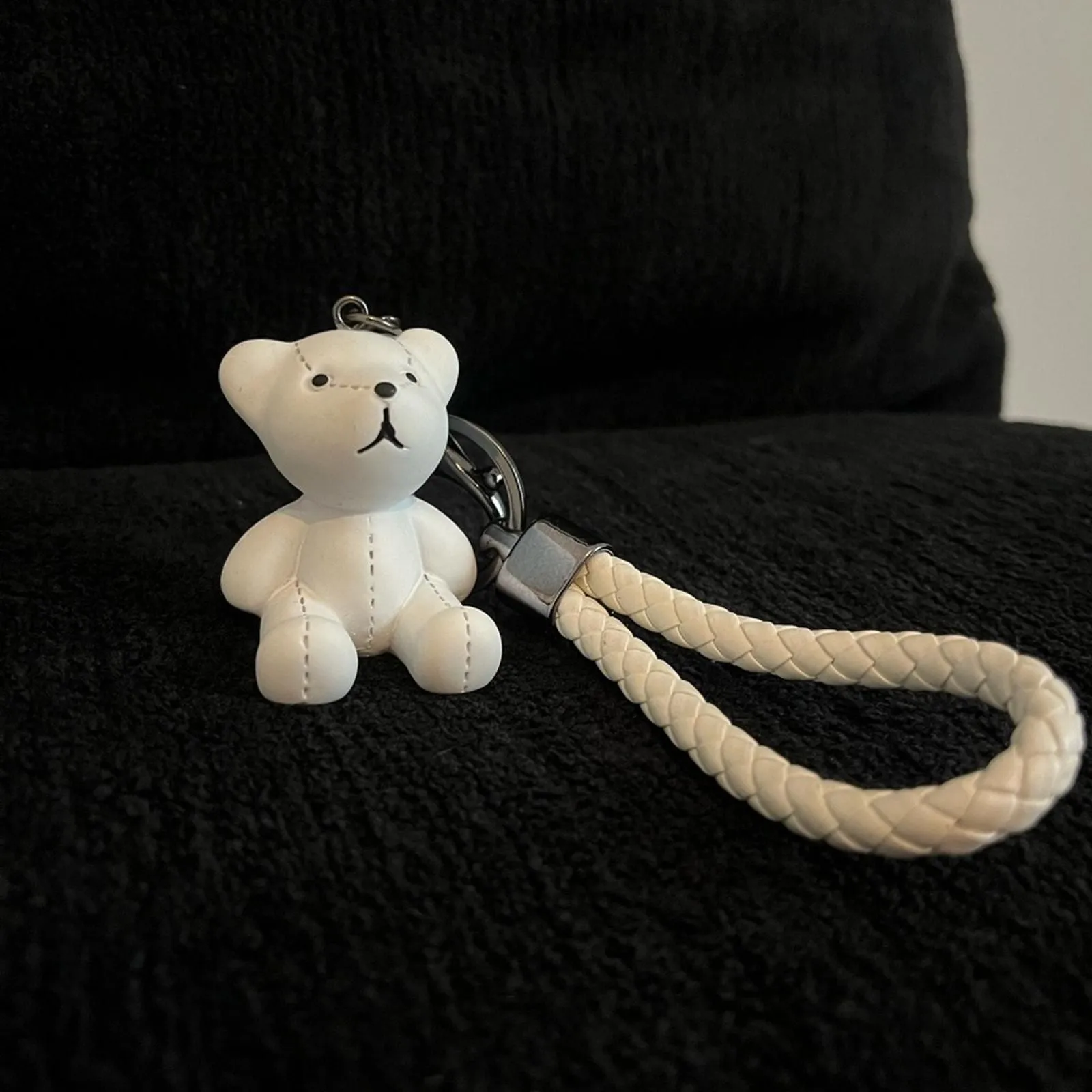 Product image for White Teddy Bear Keychain/Bag Charm