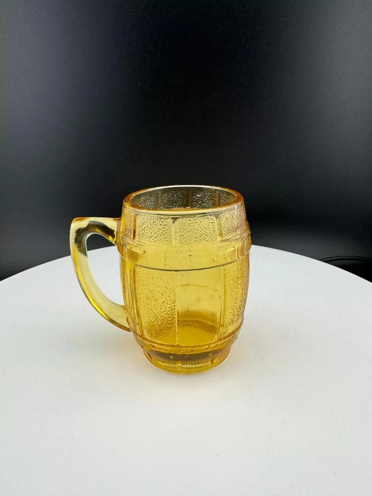 Product image for Vintage Hazel Atlas Amber Barrel Marigold Mug Shot Glass