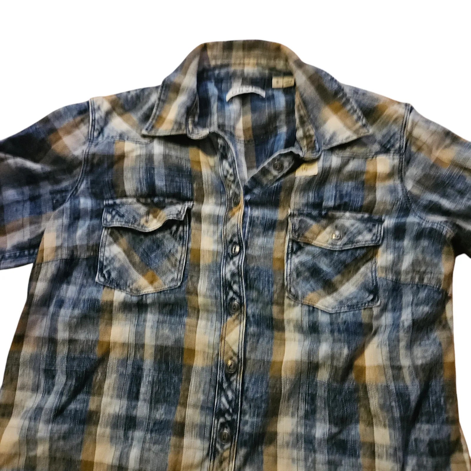 Product image for Orvis Plaid Flannel Button-Up Shirt - Size Small